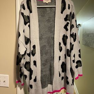 Cheetah print cardigan